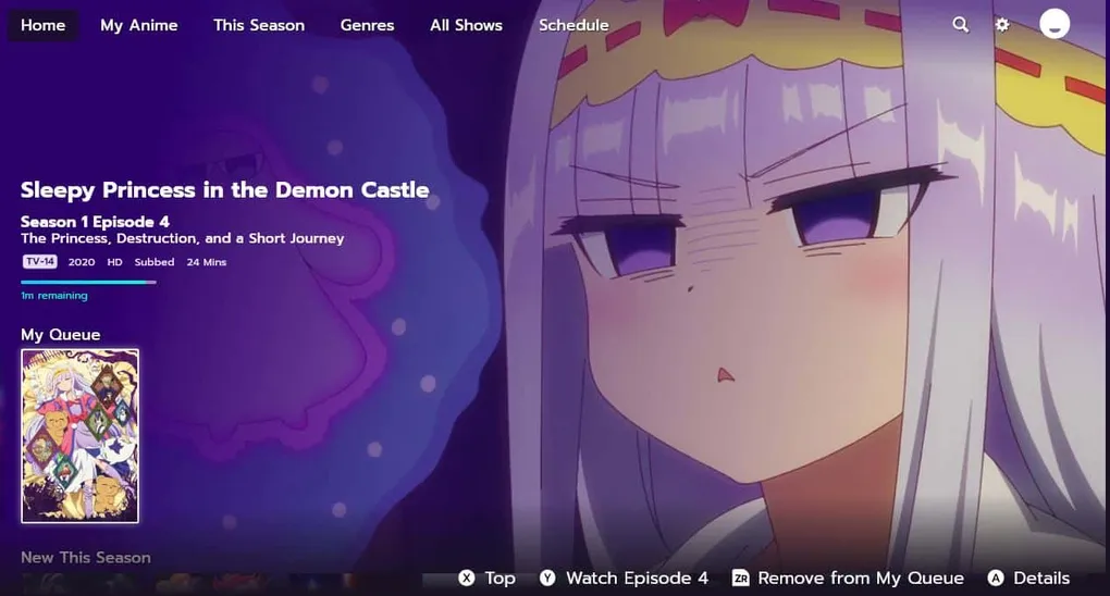 Funimation's Switch Application (Spoiler: It's a web page)
